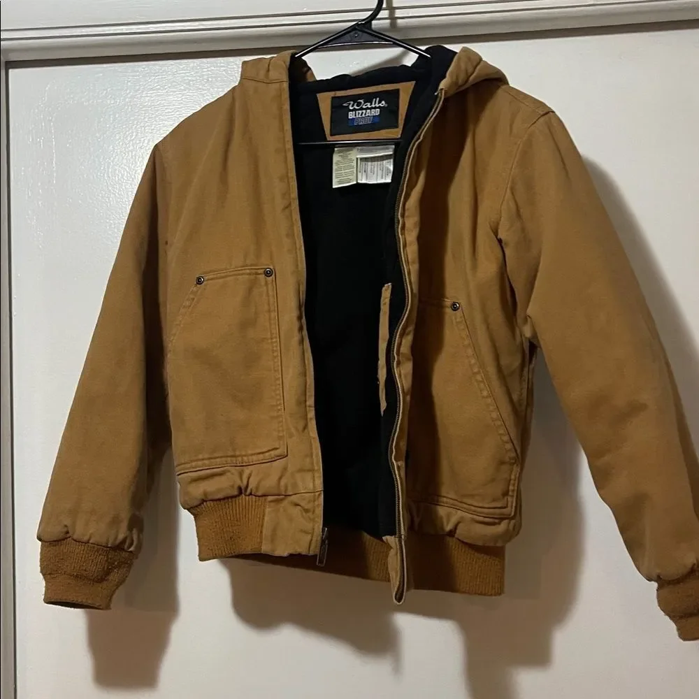Walls Brown blizzard  pruf Hooded Jacket youth 12 to 14